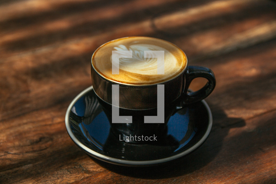 coffee latte in a mug 