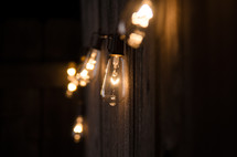 light from Edison bulbs 