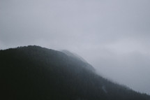 fog over a mountain 