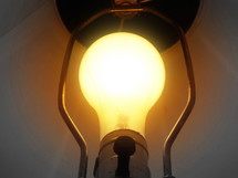 light bulb and lamp shade 