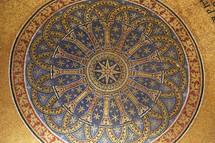 Golden ceiling mosaic St Mark's Basilica.