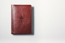 cover of a leather Bible on a white background 