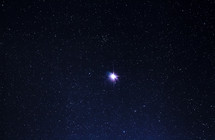 The Christmas star on a clear night