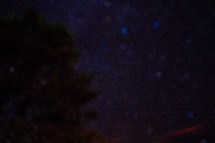 blurry night sky