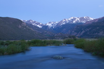 river and mountain landscape 