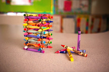 stacked crayons 