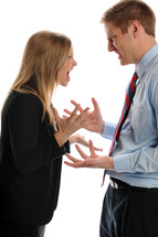 man and a woman in an argument 