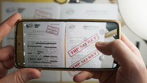 Photograph top secret files with smartphone