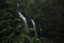 waterfalls in a jungle 