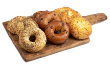 bagels and a white background 