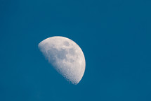 moon against a blue sky 