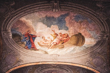 painting on cathedral ceiling 