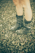 black riding boots