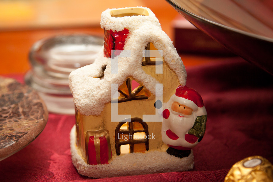 santa and house Christmas decoration 