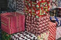 wrapped Christmas gifts
