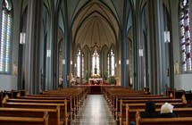 Inside of a church sanctuary.