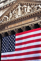 The historic New York Stock Exchange, one of the largest stock exchanges in the world in New York, NY