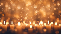 Bokeh and candles. Candlelight service background. 