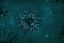 virus background on green 
