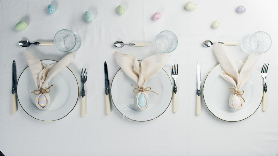 Decorated Table for Easter Holiday
