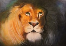 Painting of a Male Lion 