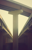 concrete beams supporting an overpass 