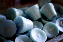 teal candles 