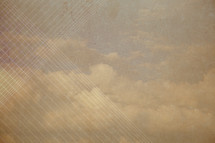 Grunge lines in sky background.