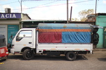 truck parked on a street 