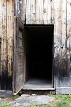Open barn door.