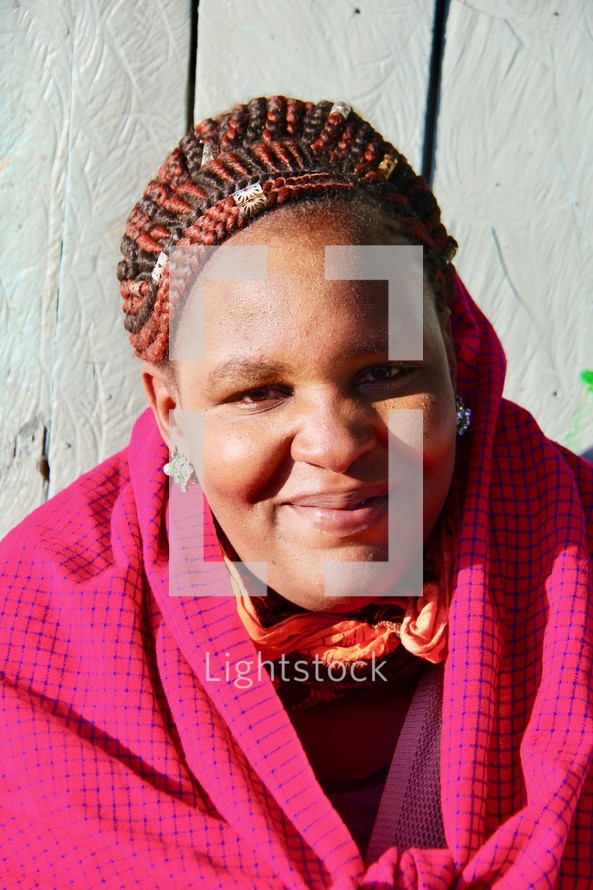 smiling woman in Africa 