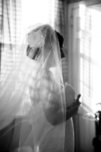 side profile of a bride