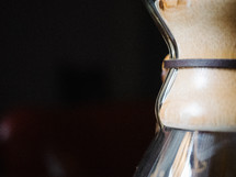 edge of a Chemex coffee brewer with wood handle 