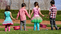 Children on an Easter egg hunt.