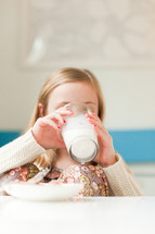 child drinking milk 