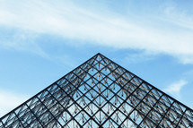 glass pyramid roof 