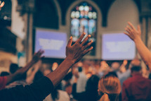 Hand Risen in Worship