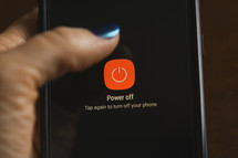 power off button on a smartphone 