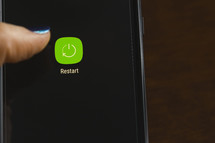restart button on a cellphone 