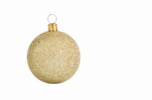 gold glitter ornament ball 