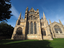 Ely Cathedral formerly church of St Etheldreda and St Peter and Church of the Holy and Undivided Trinity in Ely, UK