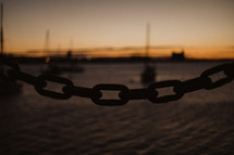 chain over water in Boston 