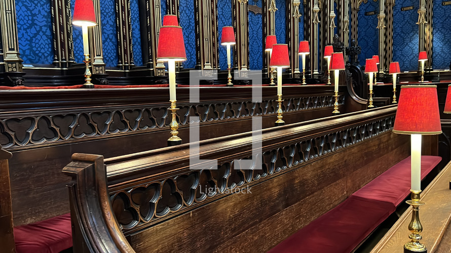 Pews in Oxford Cathedral