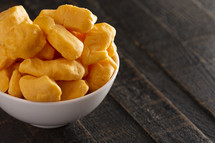 bowl of cheese curds 