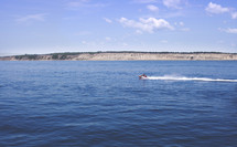 distant jet ski on the water