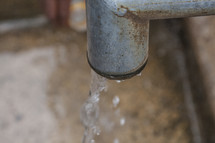 water pouring from a pipe