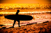Silhouette of a Surfer