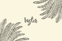 Easter and palm fronds 