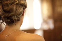 a view of a woman's hair from the back