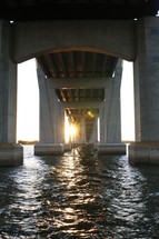 water under a concrete bridge 